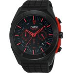 Montre pulsar en silicone noir Montre pulsar en silicone noir