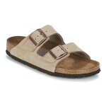 Mules birkenstock arizona cuir suede soft footbed w taupe - 40