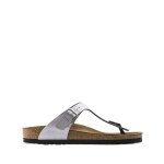 Mules birkenstock gizeh flor w argent - 39