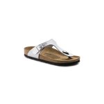 Mules birkenstock gizeh flor w argent - 40