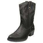 Bottines cowboy mustang femme - talon bas synthtique noir - 37