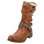 Mustang winter ankle boots femme bottes motard cognac - marron - 39