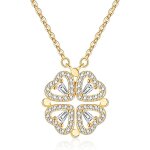 Nouveau non dballjrveinfini trefle a 4 feuille collier bijoux femme enfant fille argent 925, porte ...