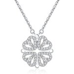Nouveau non dballjrveinfini trefle a 4 feuille collier bijoux femme enfant fille argent 925, porte ...