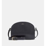 A. p. c. - mini sac besace demi lune cuir lisse - noir
