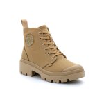 Palladium - chaussures montante pour femme  fermeture eclair pallabase twill - marron - 38
