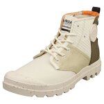 Bottines palladium pampa hi re generate femme - textile gris vert fonc� blanc - 38