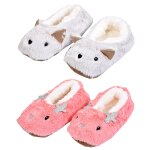 Pantoufles pour enfants casa & co humoristique confort pack de 2 paires fourres girls 1484 abs