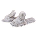 Pantoufles pour femme casa and co lapin gris