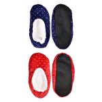 Pantoufles pour femme casa and co pack de 2 antidérapant pois Pantoufles pour femme casa and co pack de 2 antidérapant pois