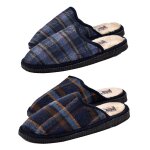 Pantoufles homme confort et qualité supérieure pack de 2 jacquard - 40 Pantoufles homme confort et qualité supérieure pack de 2 jacquard - 40