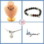 Parure bijoux bracelet collier 10 perles jaspe sang de dragon 8 mm. taille personnalisable.