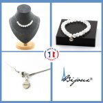 Parure bijoux bracelet collier 10 perles quartz craquel� du br�sil 8 taille personnalisable.