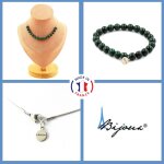 Parure bijoux bracelet collier 15 perles malachite du congo qualit 7a taille personnalisable.