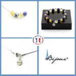 Parure bijoux bracelet collier 4 perles lapis lazuli du pakistan + taille personnalisable.