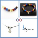 Parure bijoux bracelet collier perles agate rouge + agate rubanée bleu taille personnalisable. Parure bijoux bracelet collier perles agate rouge + agate rubanée bleu taille personnalisable.