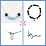 Parure bijoux bracelet collier perles larimar de rpublique taille personnalisable.