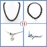 Parure bijoux bracelet collier perles tourmaline schorl du brsil taille personnalisable.