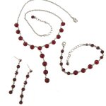 Parure crateur  sissi  rouge (3 pices)