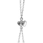 Parure de main deux coeurs argent Parure de main deux coeurs argent