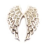 Pendentif argent  les ailes d'ange  blanc