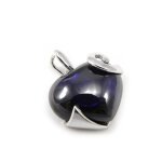 Pendentif argent  chlo love  violet