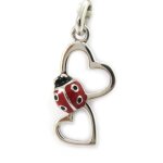 Pendentif argent  coccinelle  love