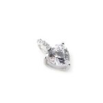 Pendentif argent coeur cristal Pendentif argent coeur cristal