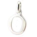 Pendentif argent  lettre o