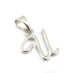 Pendentif argent  lettre u