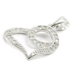 Pendentif argent  love divine  blanc