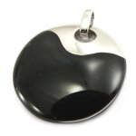 Pendentif argent  obao  onyx