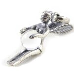 Pendentif argent  petite fe  cristal de roche
