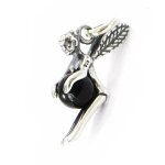 Pendentif argent  petite fe  onyx