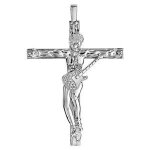 Pendentif argent rhodié croix rock 60mm (modèle 4) Pendentif argent rhodié croix rock 60mm (modèle 4)
