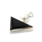Pendentif argent  sagesse  onyx