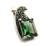 Pendentif argent sappho Émeraude Pendentif argent sappho Émeraude