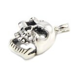 Pendentif argent  tte de mort  articul