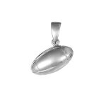 Pendentif ballon de rugby en argent - grand modle
