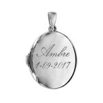 Pendentif cassolette ovale 20mm argent rhodi vierge (1 ou 2 photos droite et gauche)