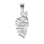 Pendentif corse en argent rhodié - modèle moyen Pendentif corse en argent rhodié - modèle moyen
