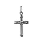 Pendentif croix chrtienne bois en argent - petit modle