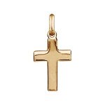 Pendentif croix plate 18mm plaqué or Pendentif croix plate 18mm plaqué or