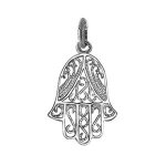 Pendentif main de fatma en argent - trs petit modle