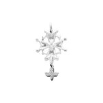 Pendentif mixte - argent 925 - croix de huguenote