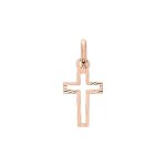 Pendentif mixte - or 18 carats - croix