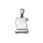 Pendentif parchemin en argent  graver - petit modle
