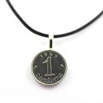 Pendentif pièce de monnaie authentique france 1 centime Épi + cordon cuir no Pendentif pièce de monnaie authentique france 1 centime Épi + cordon cuir no