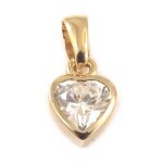 Pendentif plaqué or coeur chéri Pendentif plaqué or coeur chéri
