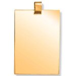Pendentif plaque g. i. plaqu or  graver - modle trs grand + +